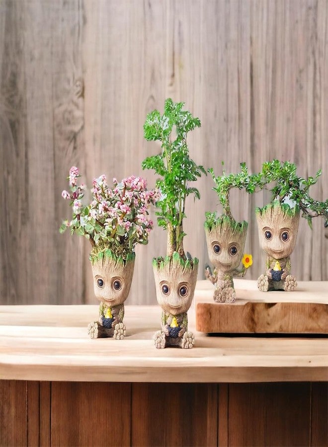 ZEshops Mini Tree Men Figurine Miniature Model Home Accessories Decompression Artefact 2PCs Bundle Set - Image 5